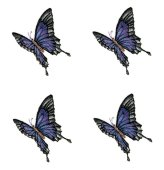 Purple Butterfly Ceramic Decals