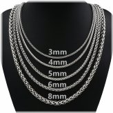 Silver Wheat Braided Necklace