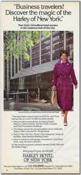 Vintage New York Hotel Ad featuring Leona Helmsley