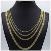 14K Gold Bismark Chain Necklace in Various Sizes