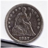 Antique American Silver Coin - 1857-O Half Dime