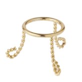 Golden Scroll Egg Stand