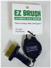 Golf Club Cleaner Clip-On Brush - Black