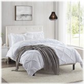 Pinch Pleat Down-Free Comforter Set with Shams - 3 Piece Set