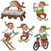 Retro Festive Cutouts Set