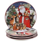 Festive Santa Dinner Plates