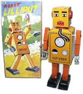 Tin Lilliput Windup Robot - Deluxe Edition