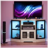 Corner Power Glow Entertainment Console