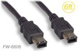 Black Shielded Firewire Cable