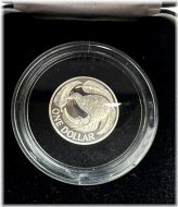 Kiwi Bird 1 Dollar Silver Piedfort Coin (1992)