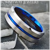 Serenity Silver Brushed Tungsten Band