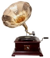 Brass Horn Vintage Gramophone