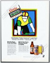 Classic Coors Art Print from 1988 Bike Race