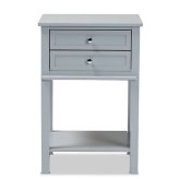 Willow Wood Light Gray Nightstand
