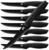 Stainless 8-Piece Knife Set with Professional Serrated Blades and USA Craftsmanship