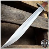 Wilderness Warrior Fixed Blade Knife with Wood Handle and Sheath