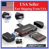 SmartLink Memory Adapter - USB 3.0 Type C Micro SD TF OTG for Laptop & Computer