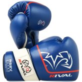 Blue Pro Sparring Gloves with Hook and Loop Closure