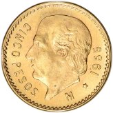 Golden Legacy of Mexico: 1955 5 Pesos Coin in