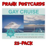 Humor Postcard Set - Gay Cruise Pranks (25-Pack)