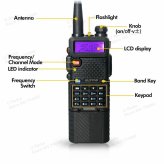 Dual Band UHF/VHF Radio with Extended Battery