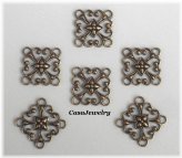 Golden Filigree Square Connector Set