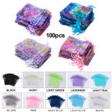 Coralline Organza Favor Pouches