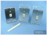 Stainless Steel Wall Phone Mounting Plates by Leviton