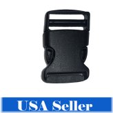 Black Strap Buckle Clasp - 1.5 Inch (3.8cm)