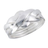 Silver Maze Knot Ring