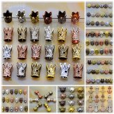 Metallic Wildlife and Fitness Charm Beads