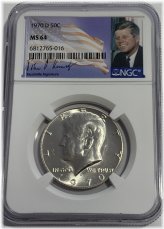 Silver Signature Flag 1970 D Kennedy Half Dollar