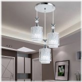 Contemporary Triple-Light Ceiling Pendant Fixture