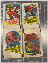 1961 Topps Magic Rub-Off Transfer Set - Cardinals, Giants, Dodgers, Braves