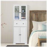 Glass Door Pantry Cabinet