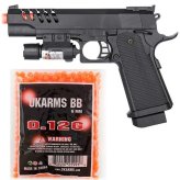 Tactical Precision Spring Handgun with Laser Sight and 1000 BBs