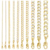 Golden Cuban Diamond-Cut Chain Set