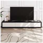 Sleek Media Console with Three Drawers for TVs up to 75