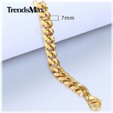 Gold Curb Link Anklet Bracelet