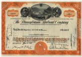 Pennsylvania Railroad Horseshoe Curve Orange Certificate