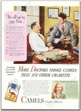 Vintage Smoking Doctor Print Ad