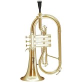 Metallic Bb Flugelhorn with Durable Plastic Body and Lacquer Finish