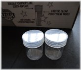 Clear Half Dollar Coin Tubes with Screw Caps