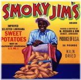 Sunset Louisiana Smoky Jim's Yams Label