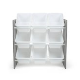 Gray 9-Bin Toy Storage Organizer