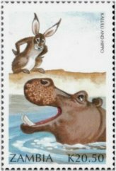 Zambia Kalulu Hippo Stamp