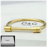 Golden Steel Bangle Bracelet