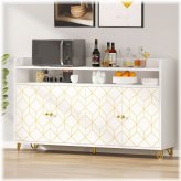 Contemporary Storage Console with Versatile Shelving