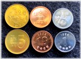 Korean UNC Coin Set with 1, 5, and 10 Won Denominations