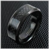 Midnight Carbon Band Ring